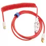 Ducky Premicord USB laidas 1,8 m USB A USB C Rožinis