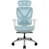 Ergonomiška biuro kėdė thunder x3 TEGC-3073102.B1 — baltos ir mėlynos spalvos apmušalai, reguliuojami porankiai, aukšta atlošas