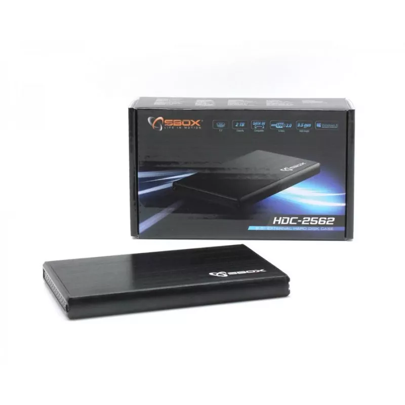 Sbox HDC-2562B 2,5 col. išorinis HDD dėklas Juodaberry juodas