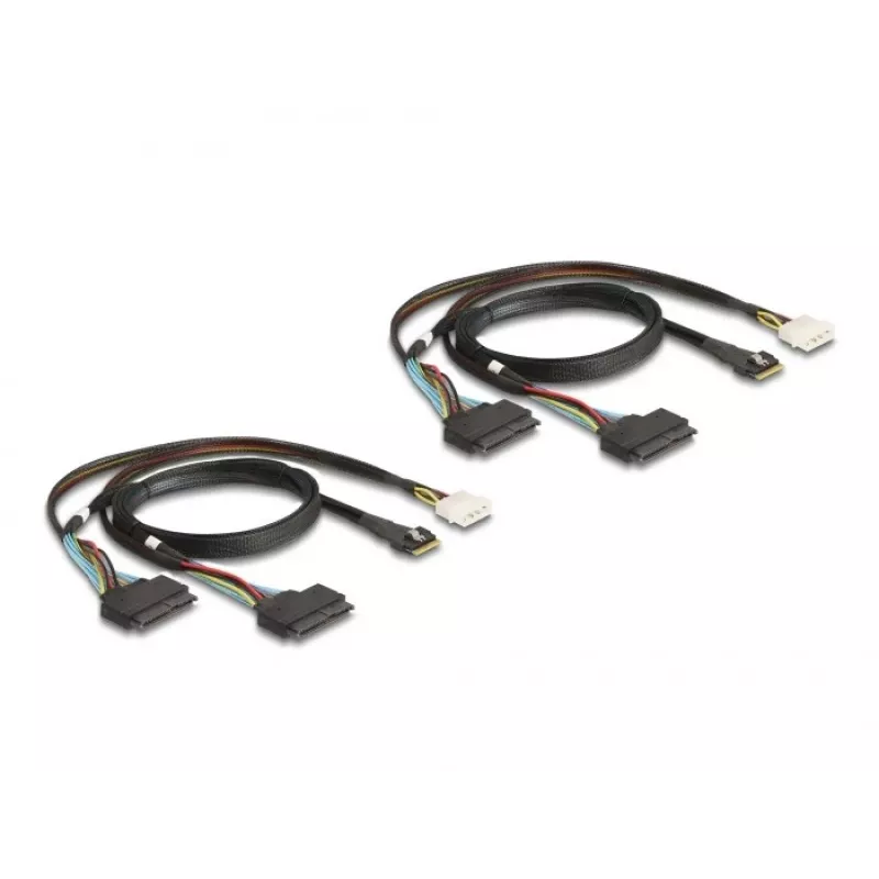 DeLOCK PCI Express 4.0 x16 kortelė į 4 x SFF-8639 NVMe - bifurkacija - Low Profile formos faktorius