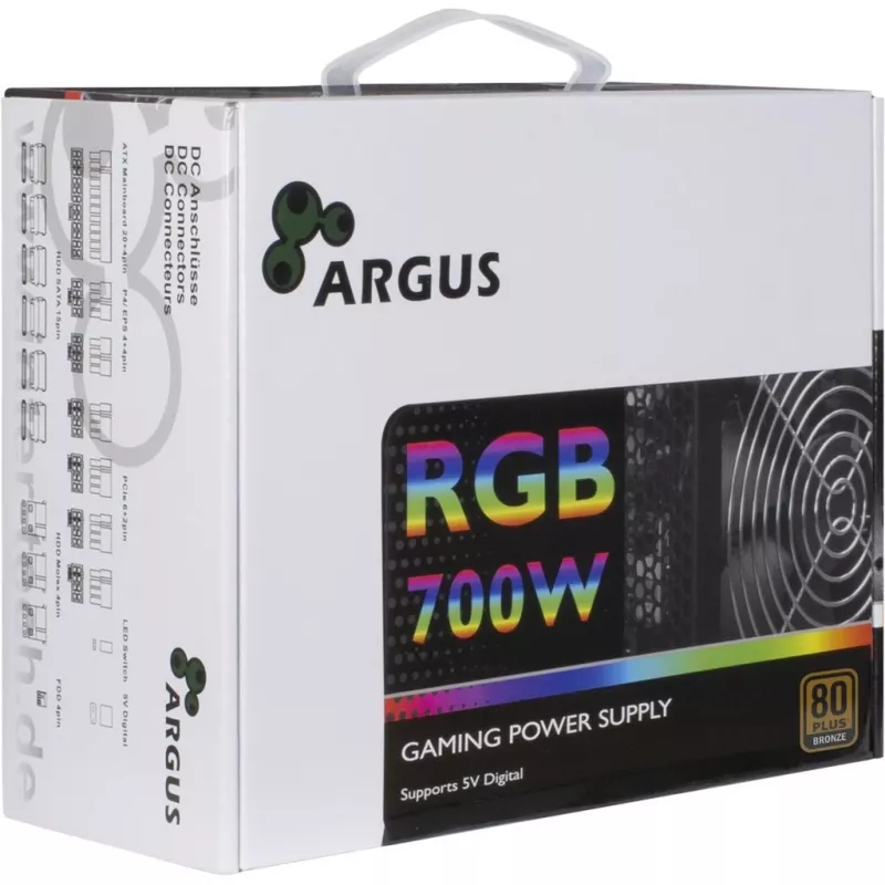 Maitinimo blokas Inter-Tech Argus RGB-700W II 700W