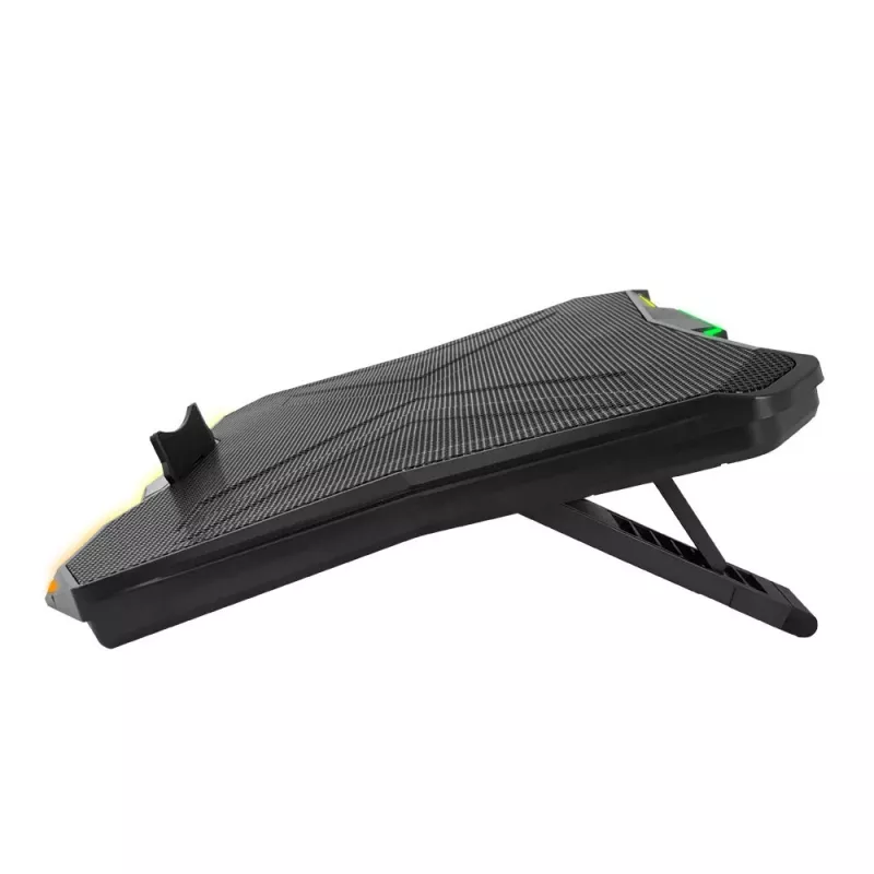 Nešiojamojo kompiuterio aušinimo padėklas ESPERANZA EGC110 iki 17 colių (43,2 cm), 1 ventiliatorius 18 cm, 800 aps./min, 63 CFM, USB 2.0, juodas