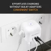 Maitinimo lizdų blokas QOLTEC 52548 su 3×AC lizdais ir USB prievadu