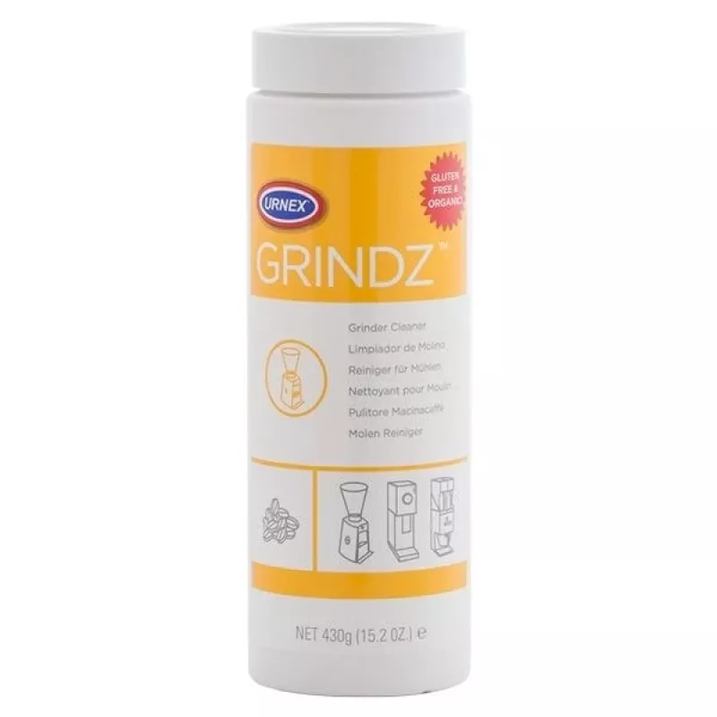 Kavos malūnėlio valymo granulės URNEX Grindz 430 g — granulės kavos malūnėlio priežiūrai, 100% natūralios