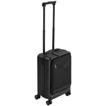 Salono lagaminas Rivacase Clark ECO 8181 — kompaktiškas rankinis bagažas, juodas