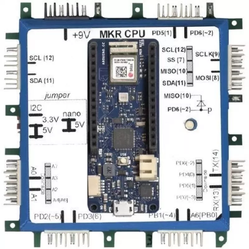 Adapter ALLNET MKR Brick ALL-BRICK-0707, skirtas Arduino MKR — keitiklio plokštė MKR formos moduliams