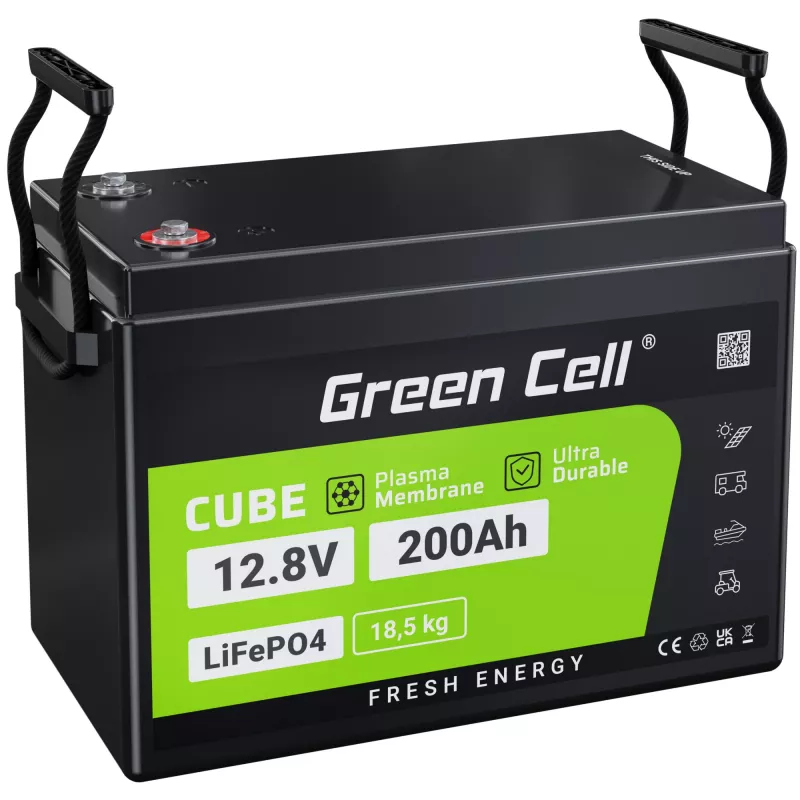 Greencell LiFePO4 baterija - 200Ah - 12.8V - 2560Wh L (CAV04S)