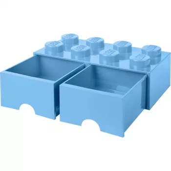 LEGO Drawer Brick Drawer 8 RC40061736 šviesiai mėlynas — LEGO kaladėlių laikymo stalčius