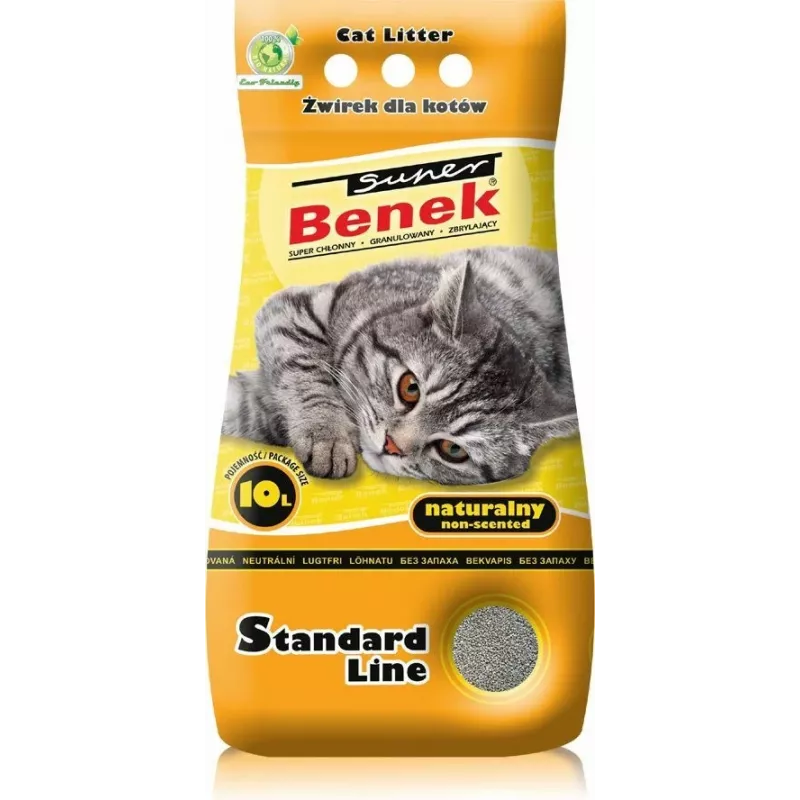 Certech Super Benek Standard Natural - kietėjantis kačių kraikas 10 l