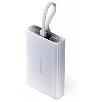 Išorinė baterija Vention FHZM0 10000 mAh, 3,85 V, USB-A + USB-C, 3 A išėjimas, Pilka