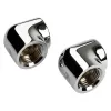 Bitspower Touchaqua adapteris 90 laipsnių G1/4 colio IG į G1/4 colio IG - 2 vnt., sidabrinis