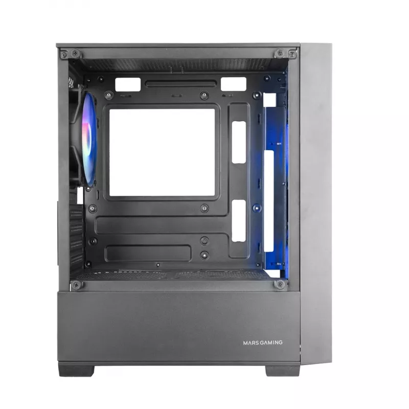 PC korpusas TACENS Mars Gaming MC-VORTEX Mini Tower Mini-ITX/Micro-ATX grūdintas stiklas juodas, 3x120mm, 27.3 cm GPU, 162 mm CPU aušintuvas
