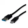 ROLINE RM USB 3.2 Gen 1 laidas, A-C, ST/ST, juodas, 1 m