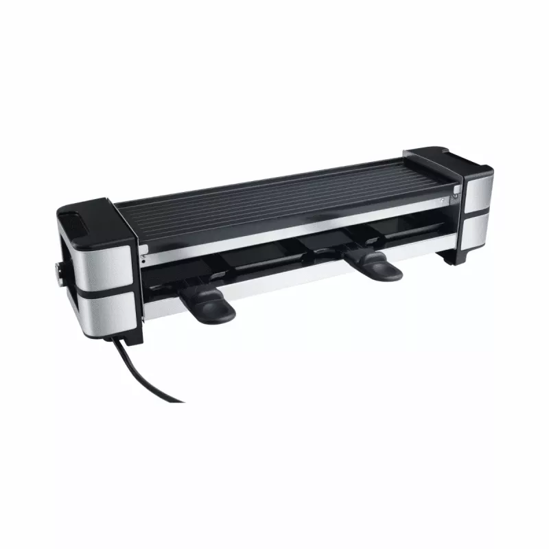Guss-Raclette RC 140 juoda/nerūdijantis plienas, 600 W, apverčiama kepsninės plokštė