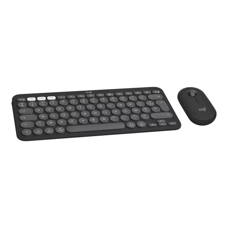 Logitech Pebble 2 Combo for Mac belaidė klaviatūra pelė QWERTZ vokiška grafitas
