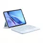 Inateck KB04122 QWERTZ Bluetooth klaviatūra su jutikliniu kilimėliu, įmontuota 500 mAh baterija, mėlyna