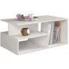 Topeshop PRIMA BIEL kavos / šoninis / galinis staliukas kavos staliukas laisvos formos 1 koja (-os)