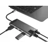 NATEC Fowler Plus USB Type-C Juoda Pilka MicroSD SD Hub