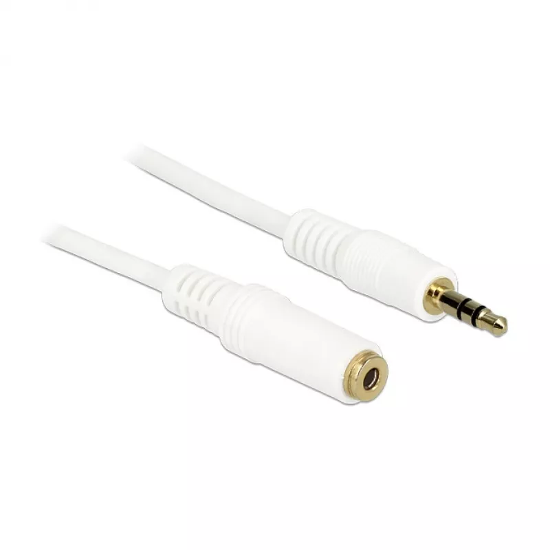 Audio kabelis 3,5 mm kištukas-lizdas DeLOCK 83767 2 m baltas