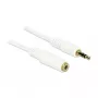 Audio kabelis 3,5 mm kištukas-lizdas DeLOCK 83767 2 m baltas