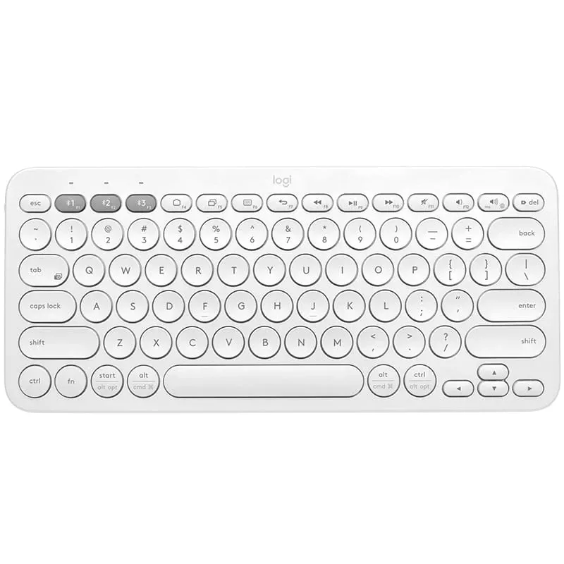 Logitech Multi-Device K380 - Klaviatūra - Belaidė - Bluetooth 3.0 - Vokiška - Balta