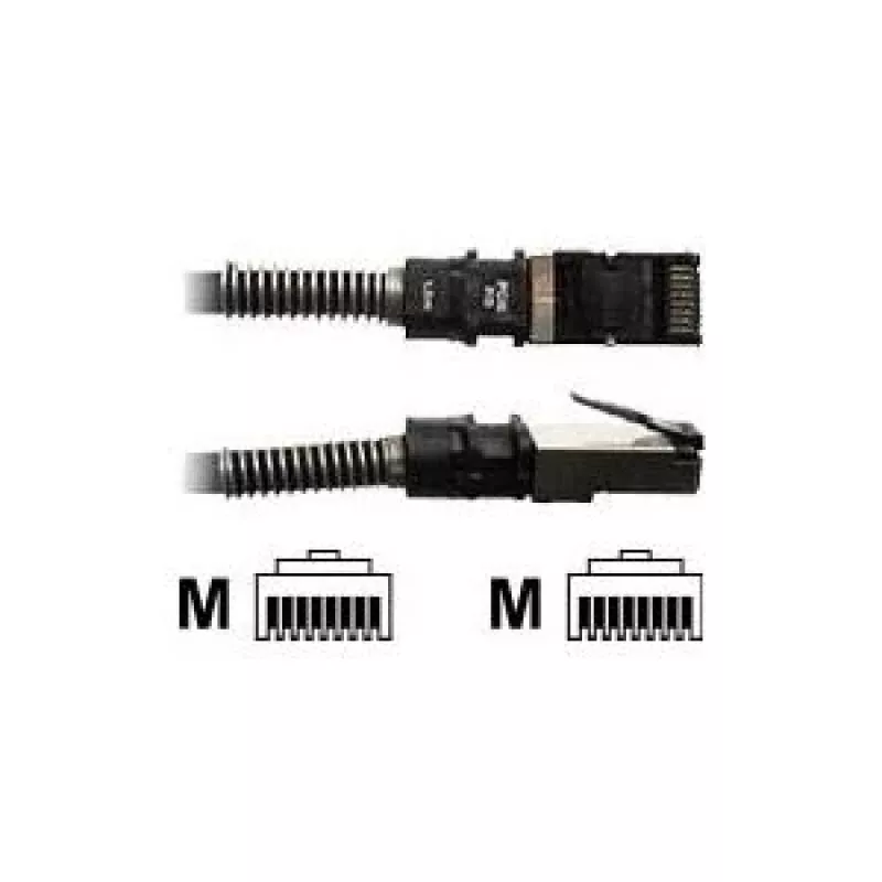 Tinklo kabelis PatchSee PCI6 FTP juodas Cat6a 1,2 m