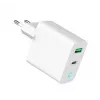 Alimentator Retea 220V GEMBIRD, Universalus, 1 X USB Type-C D 20W, 1 X USB-A 3.0 QC 18W, LED indikatorius, balta