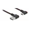 USB laidas DeLOCK EASY-USB 2.0 Type-A kištukas į Type-C kištukas 0,5 m juodas