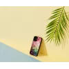 Apsauginis telefono dėklas iKins, skirtas Apple iPhone 12 mini — vandens gėlių dizainas, juodas