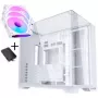 Lian Li O11 Vision Compact - Balta + 3x UNI FAN SL-INF 120 ARGB Reverse Blade PWM Fan - 120mm (Ink. Controller)