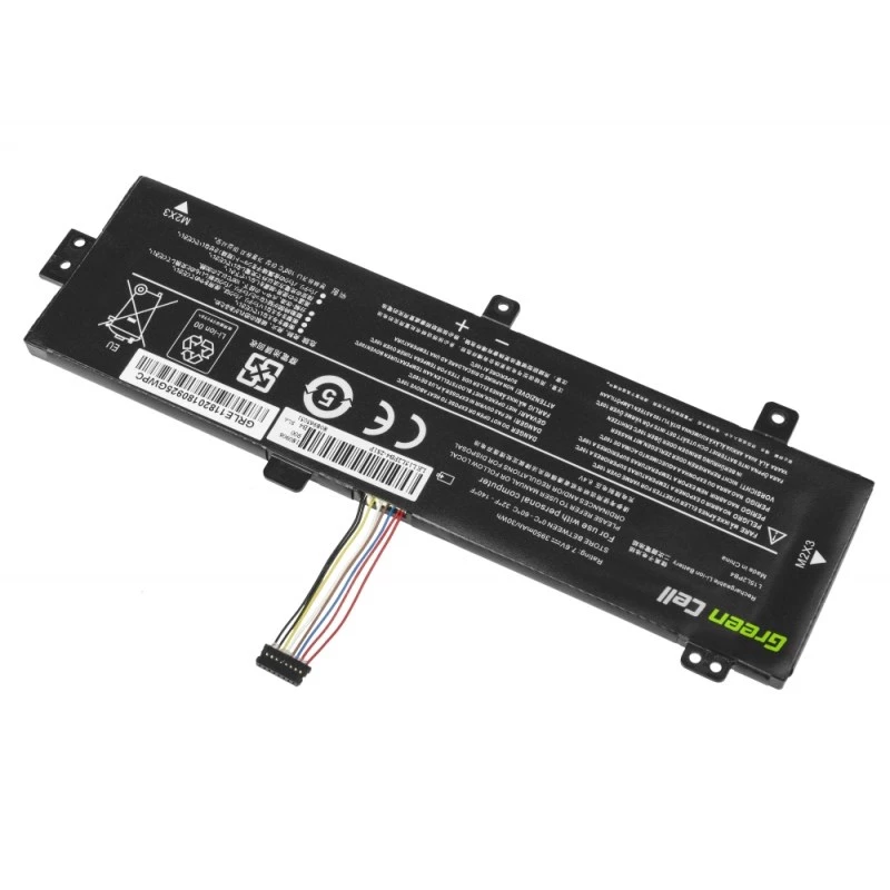 Baterija Green Cell LE118, skirta Lenovo Ideapad 310-15 (7,6 V, 3500 mAh, 4 celės, LiPo, juoda)