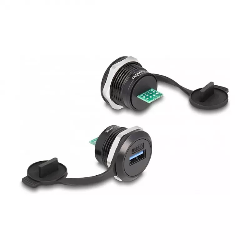 “DeLOCK” USB 3.2 Gen 1 Type-A prie PCB įmontuojama jungtis, juoda