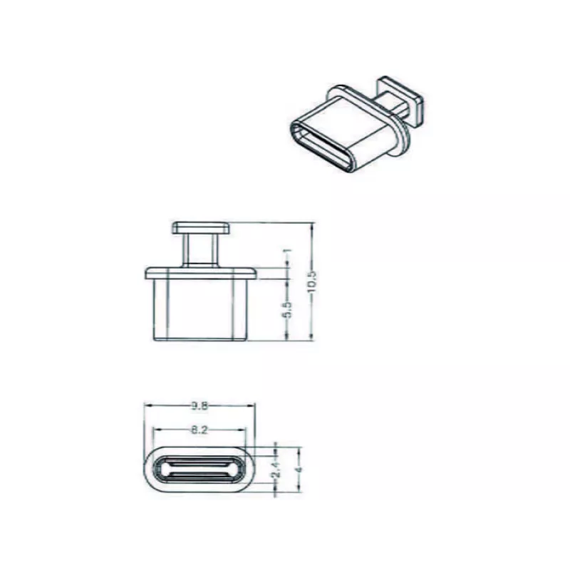 Socket safety cover DeLOCK 64013 USB Type-C Juoda