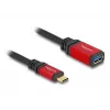 USB adapteris DeLOCK 60172 USB Type-C kištukas į USB Type-A lizdą 10 Gbps 15 cm raudonas metalas