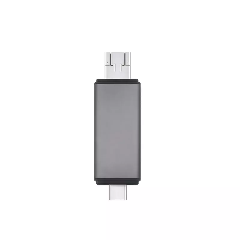 SD kortelių skaitytuvas 3v1, USB-C + USB-A 2.0 + Micro USB