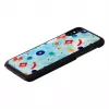 iKins išmaniojo telefono dėklas, skirtas iPhone XS / XS Max, juodo akmens dizaino, apsauginė galinė dangtelis