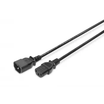 Prailginimo laidas IEC C14 / IEC C13 M/F juodas 1,8 m