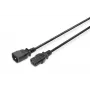 Maitinimo laido ilgintuvas tipo IEC C14/IEC C13 M/F juodas 1,8 m