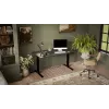 Stalas cama meble MOON LONG su elektriniu aukščio reguliavimu 150x80 cm, stačiakampio formos medžio drožlių plokštės stalviršis, 72–120 cm aukštis, juoda/antracito spalva