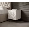 Naktinio staliuko rinkinys Cama Meble HOLE — 2 vnt., 44×40,5×53,5 cm, baltas matinis, MDF/medžio drožlių plokštė, 16 mm rėmas