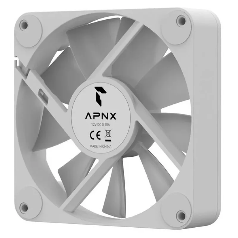 Aušinimo ventiliatorius APNX FP1-Q 120 PWM ARGB-WT 120mm, PWM valdymas, ARGB apšvietimas, baltas rėmelis