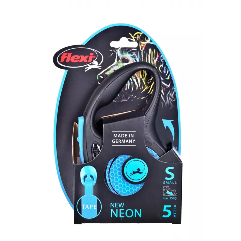 Flexi nauja Neon S 5 m šuns ištraukiamas pavadėlis