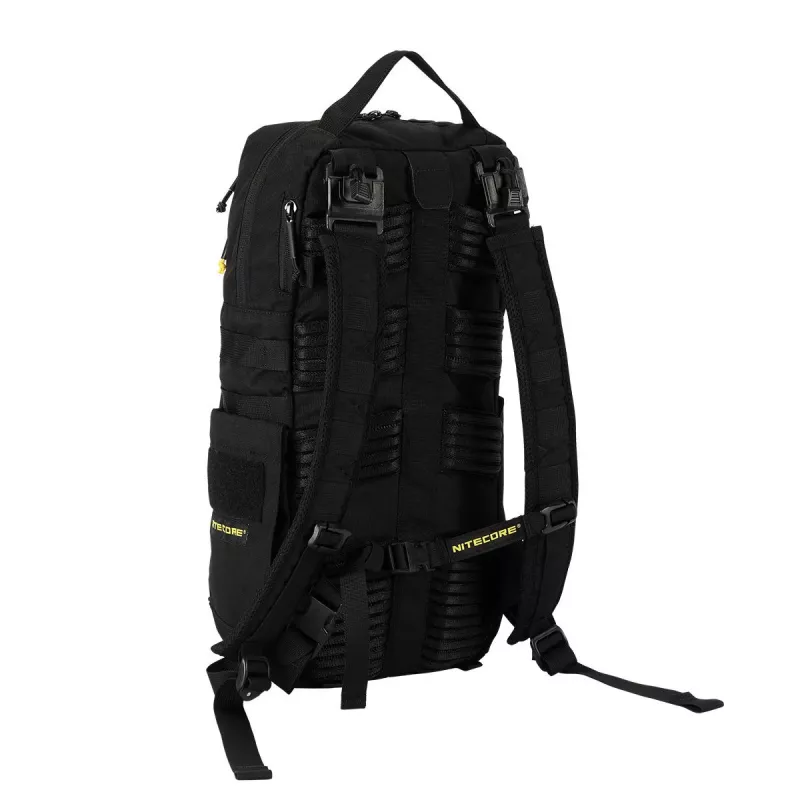 Keliautinė kuprinė Nitecore BP18 — juoda nailono/poliesterio, 240×160×470 mm