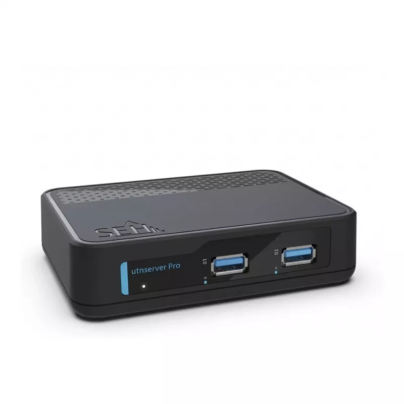 Įrenginių serveris SEH ProMAX M05400 — USB‑C ir USB 3.0 jungtys, nuotolinis USB įrenginių bendrinimas