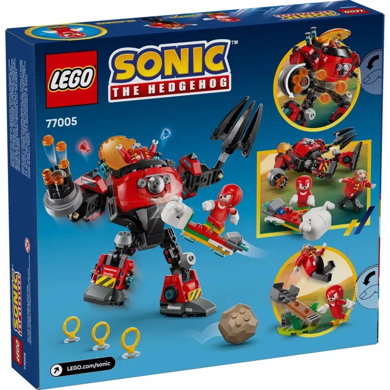 LEGO konstruktorius Sonic the Hedgehog 77005 Knuckles vs Dr Eggman Egg Crusher Mech, 350 dalių, amžius 8+