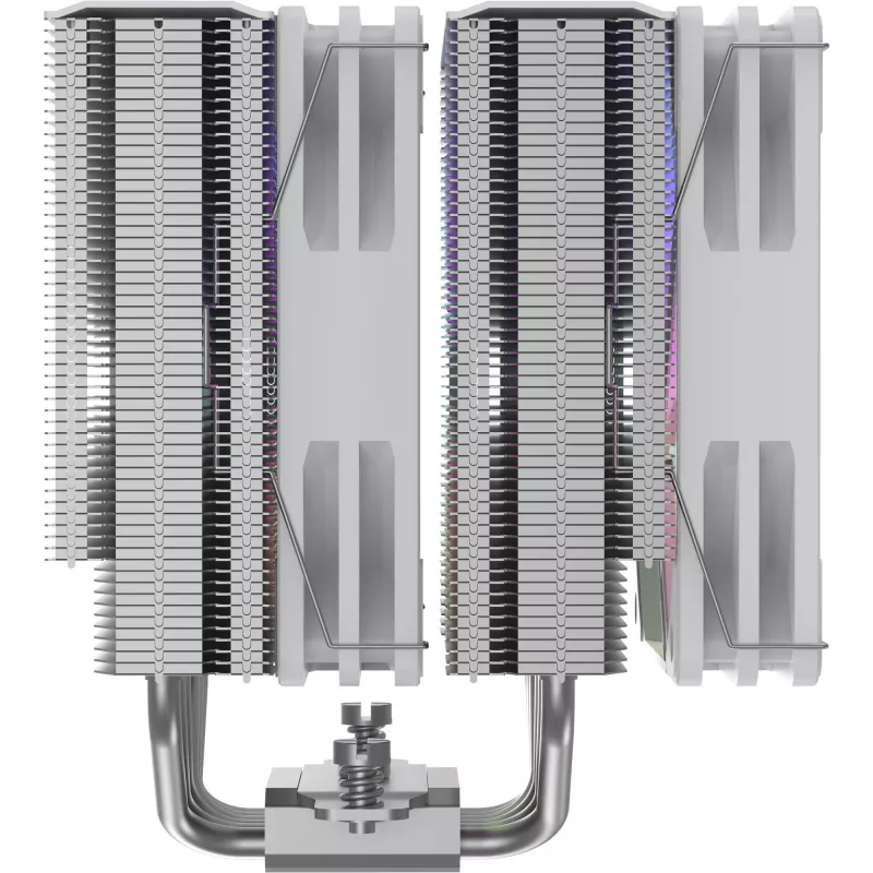 CPU aušintuvas Silentware Titan RGB White, dvigubo bokšto oro aušintuvas, 265W TDP, 2×120mm PWM ARGB ventiliatoriai