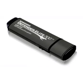 Kanguru Defender Elite300, 128 GB USB atmintinė USB Type-A 3.2 Gen 1 (3.1 Gen 1) Juoda, Pilka