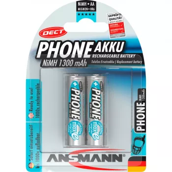 Ansmann Phone DECT NiMH baterija, (AA), 1300 mAh, 2 vnt. pakuotėje (5030802)