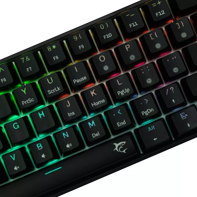 Mechaninė klaviatūra White Shark Shinobi-2 Juoda US layout su Brown jungikliais