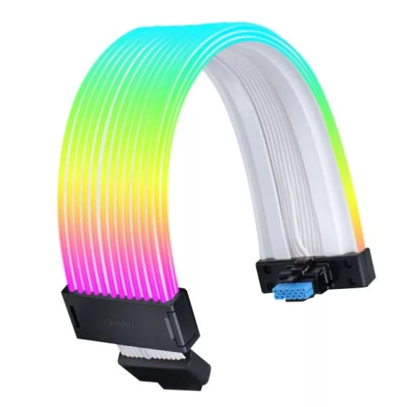 PCIe RGB laidas Lian Li Strimer Wireless, 2x 8‑kontaktų jungtys, 0,34 m, juoda/permatoma, silikonas/TPE
